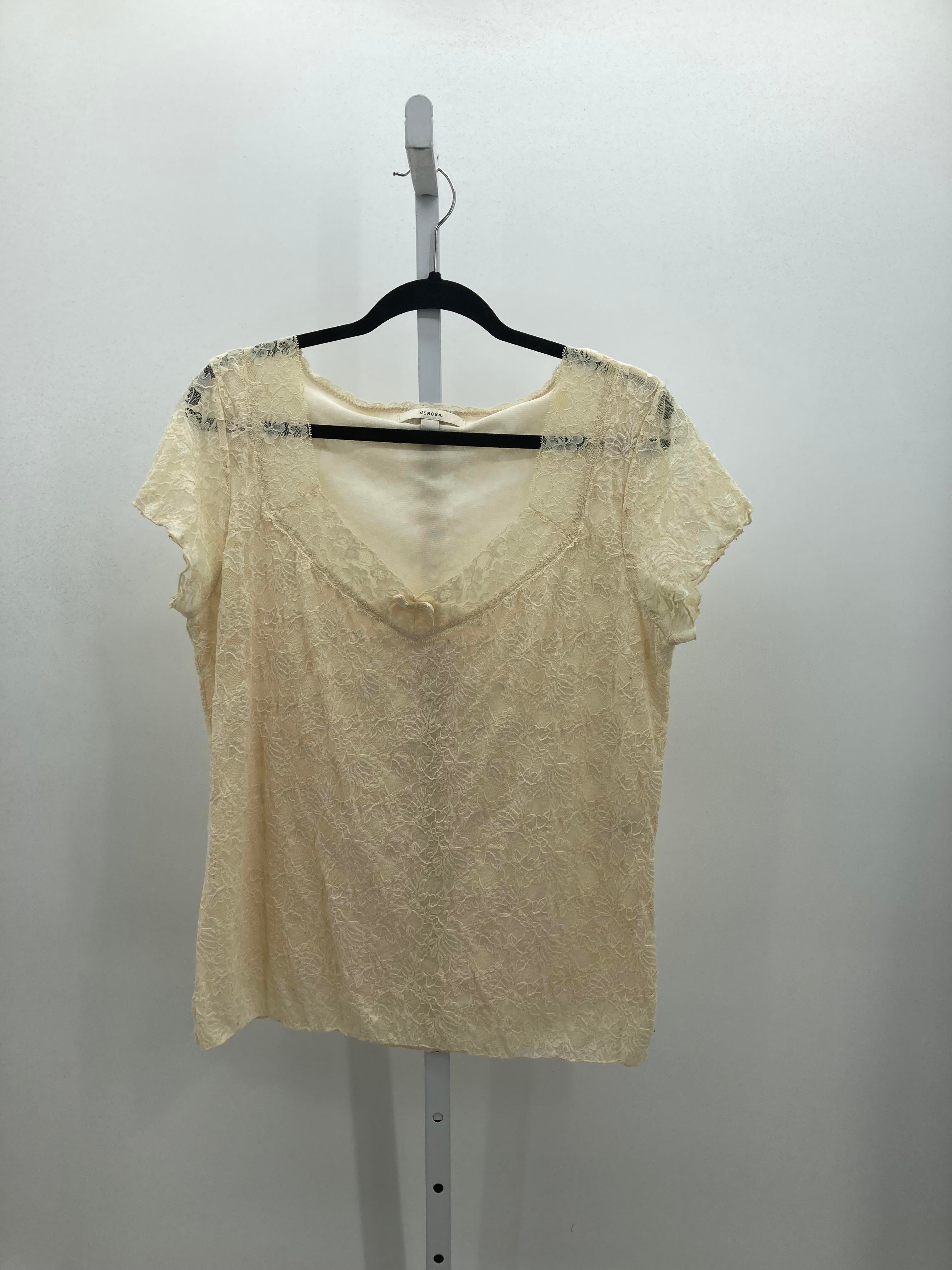 Merona Size Extra Large Misses Short Sleeve Shirt