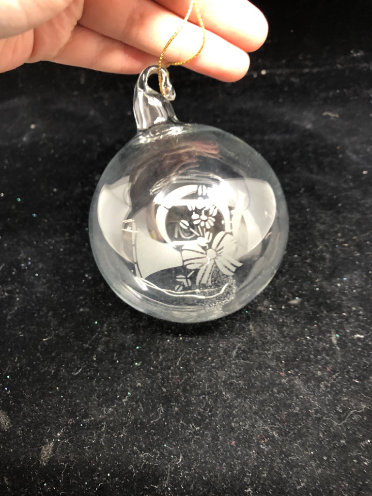 ETCHED PRINCESS HOUSE BULB ORNAMENT.