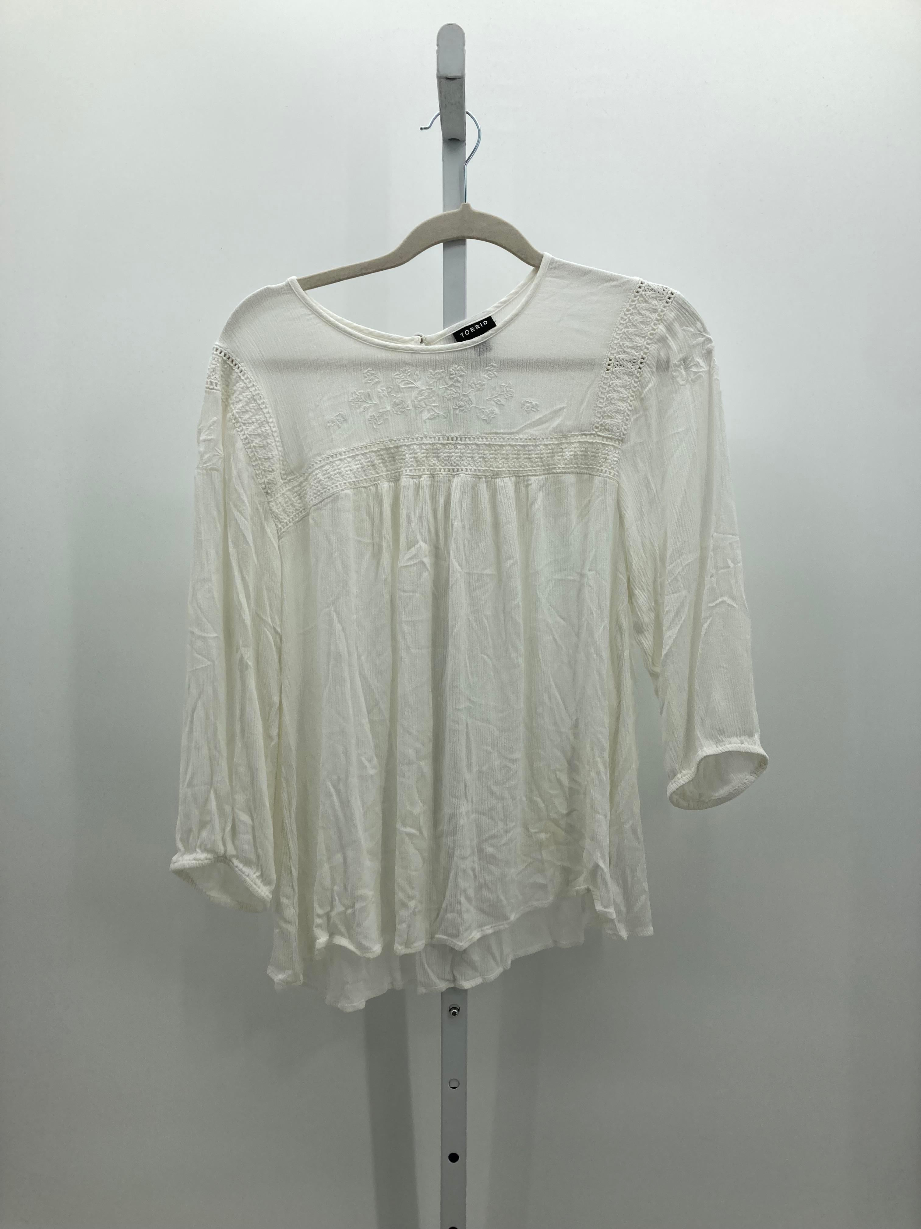 Torrid Size 1X Womens 3/4 Sleeve Shirt