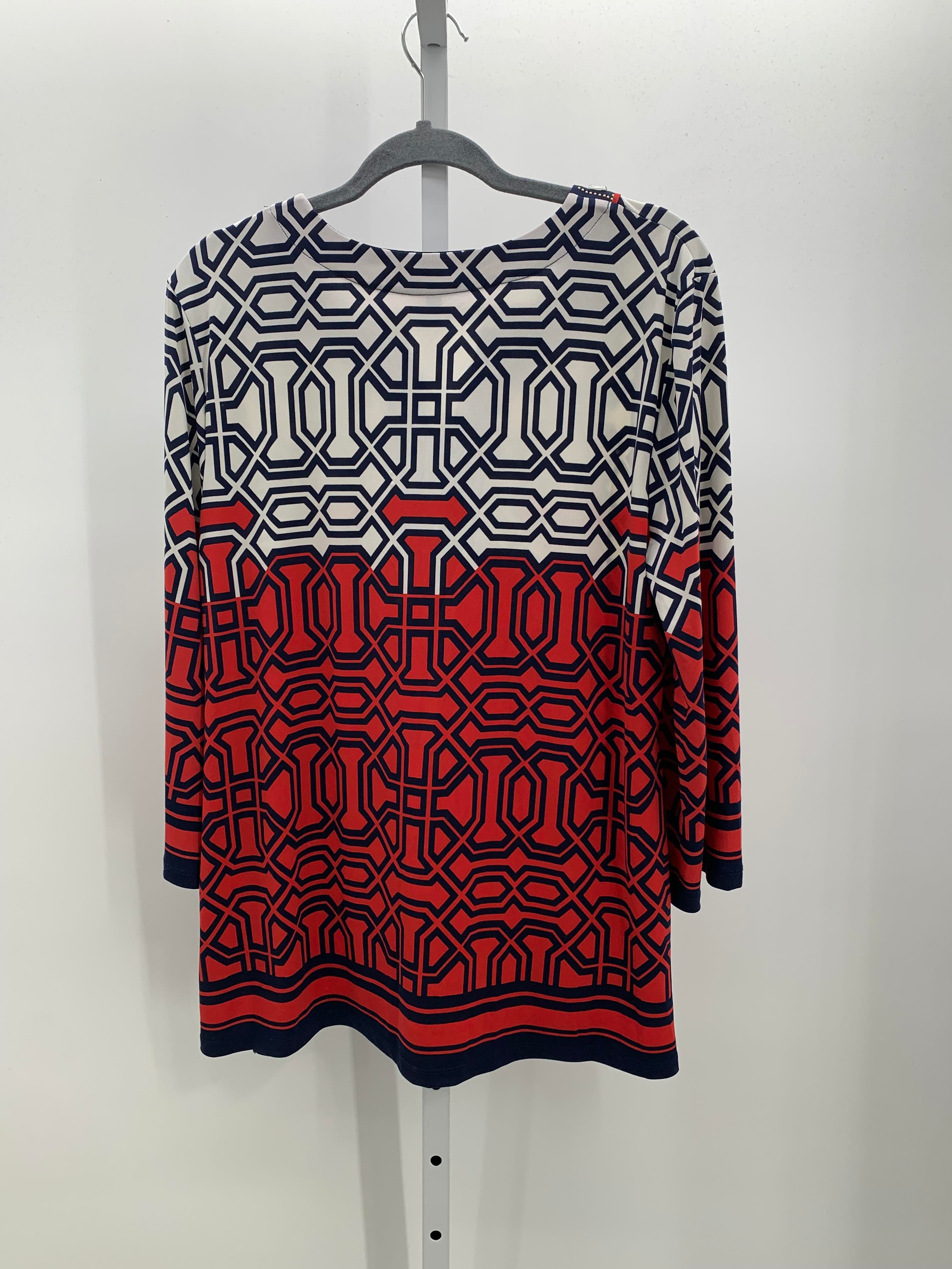 JM Collection Size Large Misses 3/4 Sleeve Shirt
