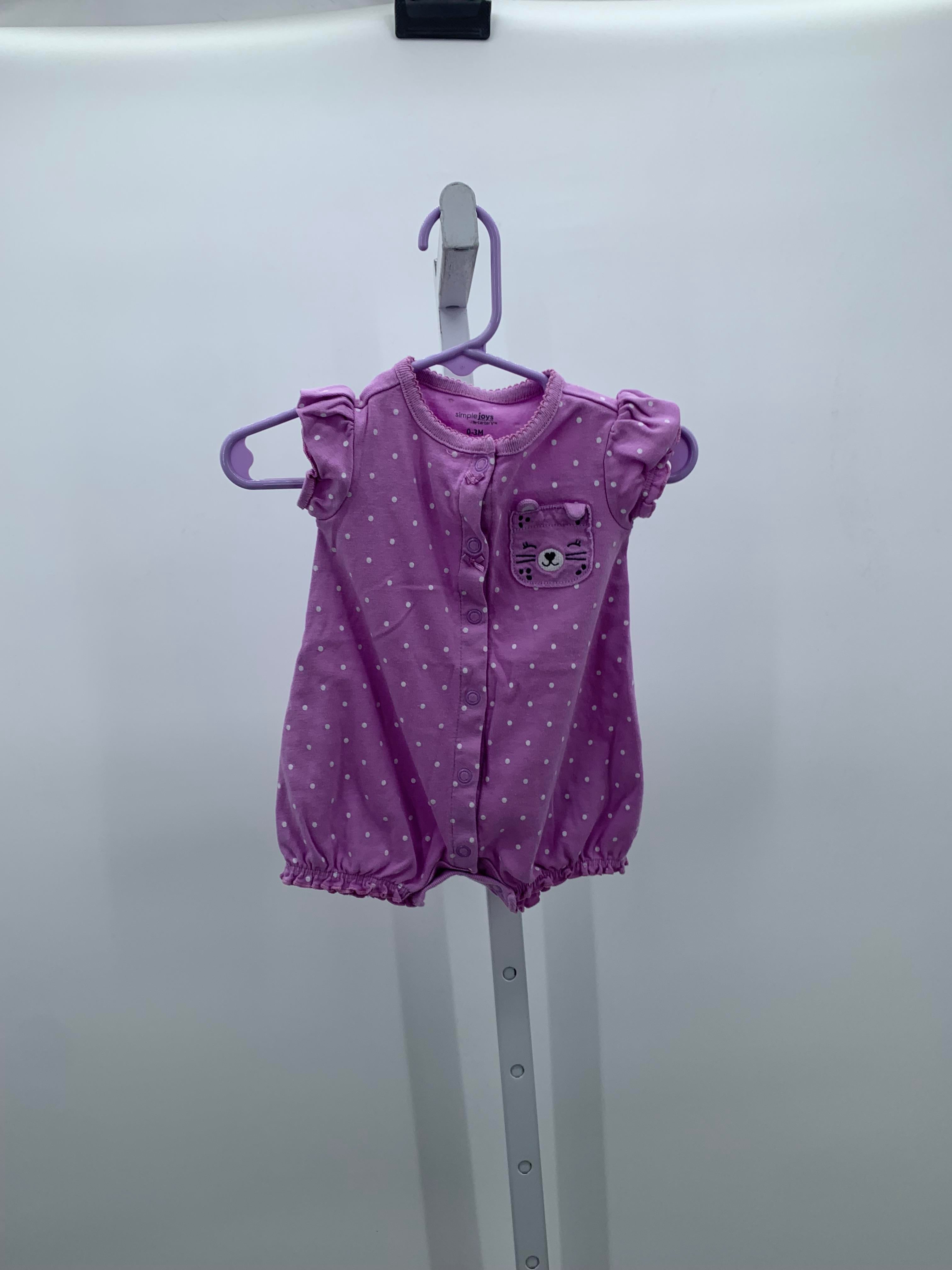 Simple Joys Size 0-3 months Girls Short Slv. Romper