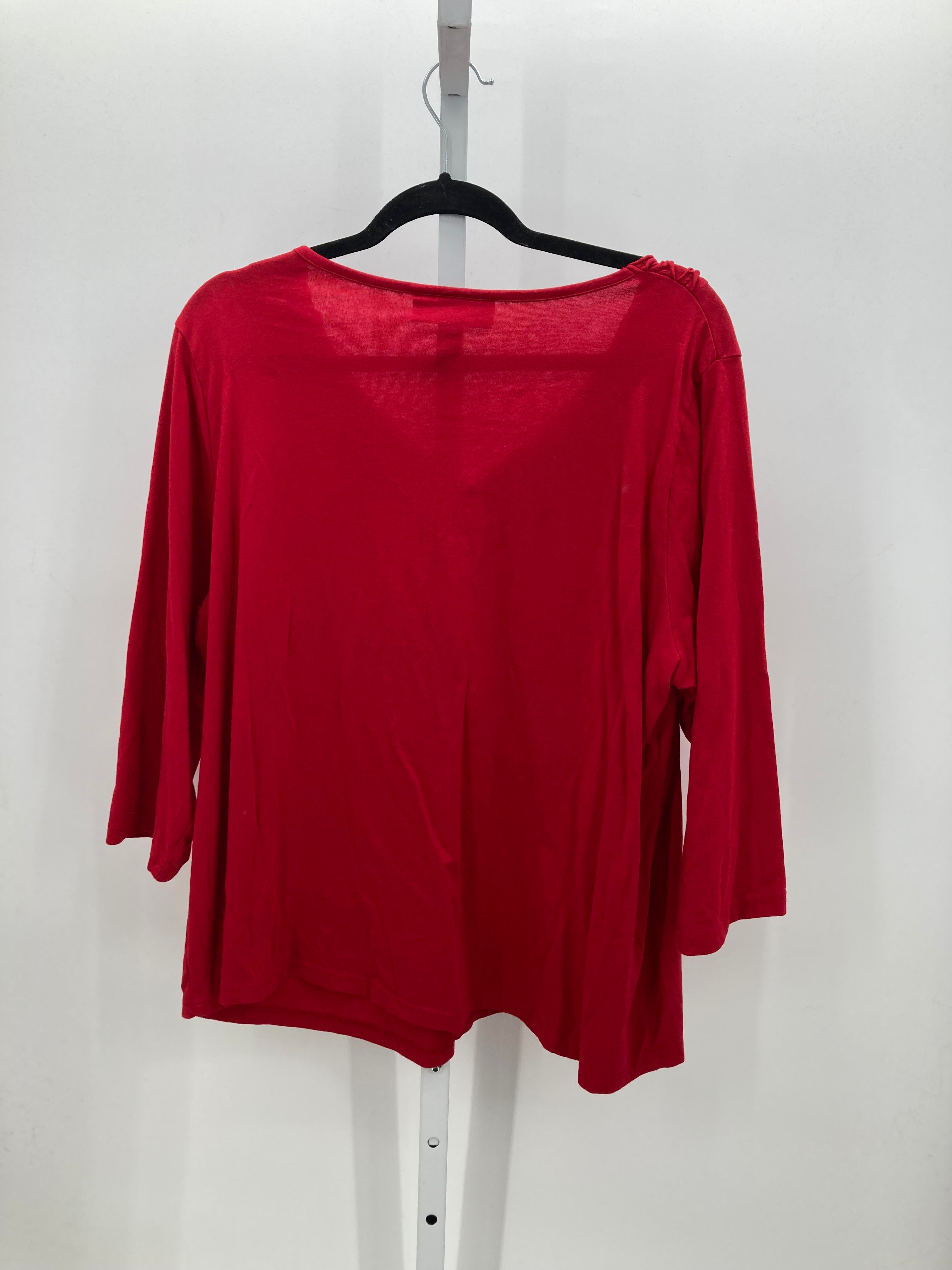 Karen Scott Size 2X Womens 3/4 Sleeve Shirt