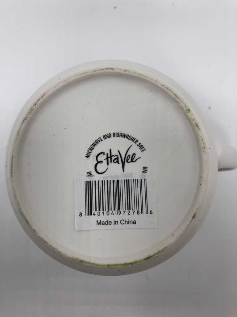 SPECKLED LOVE CERAMIC MUG W/RED INSIDE.