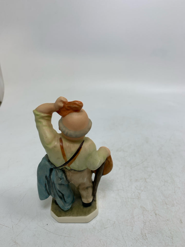 VTG FRIEDEL GERMAN MAN WIPING SWEAT OFF HEAD FIGURINE.