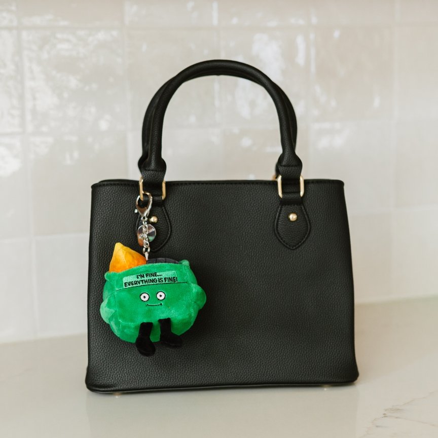 New Dumpster Fire Plush Bag Charm