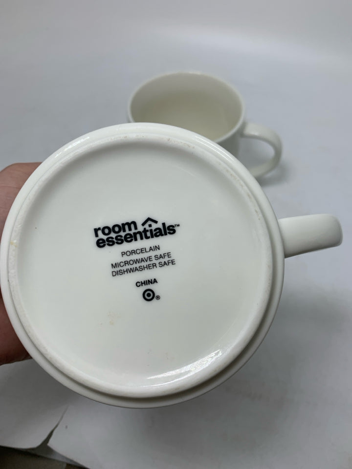 2 WORDY STACKING MUGS.