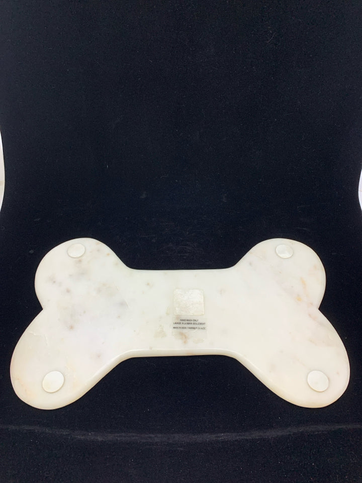 HEAVY MARBLE BONE SERVING BOARD.
