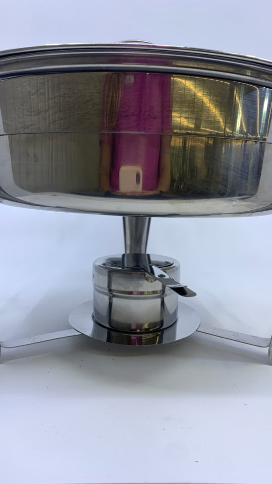 STAINLESS STEEL 6QT ROUND CHAFING DISH.