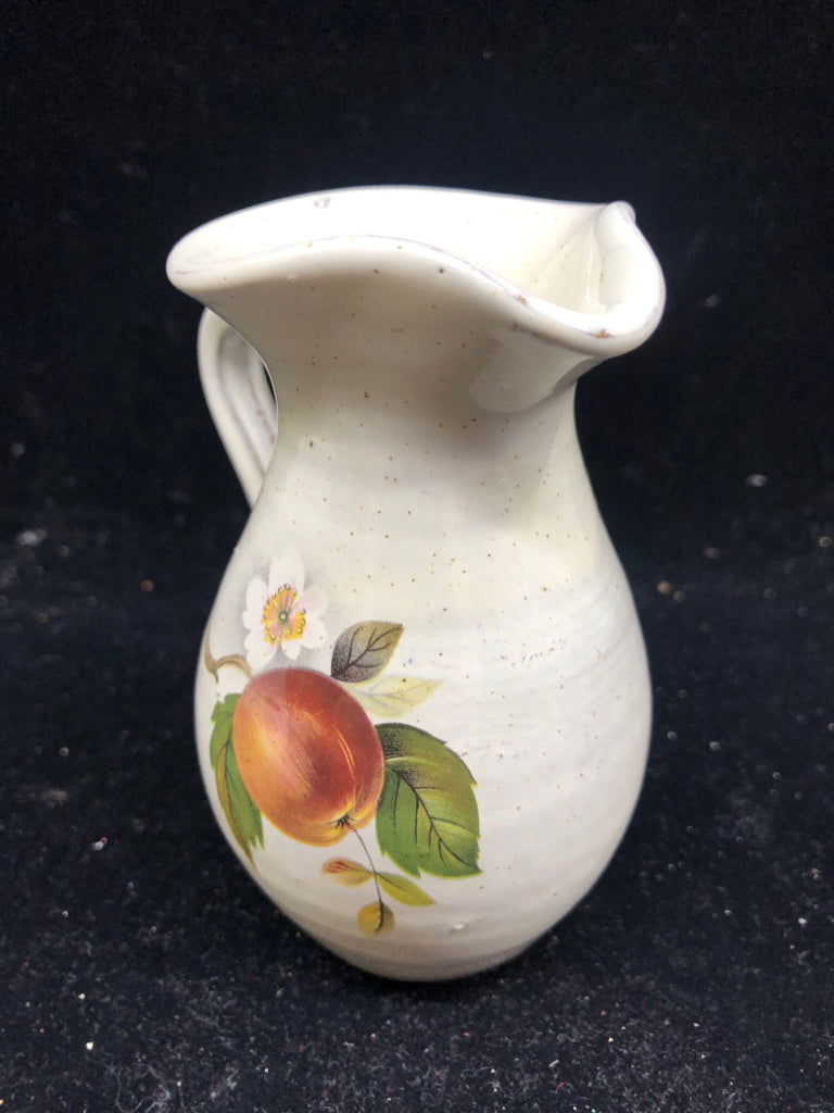 CREAM RED APPLE PITCHER.