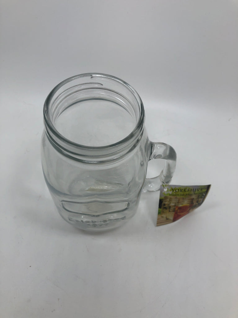 NWT YORKSHIRE MASON JAR MUG 320Z.