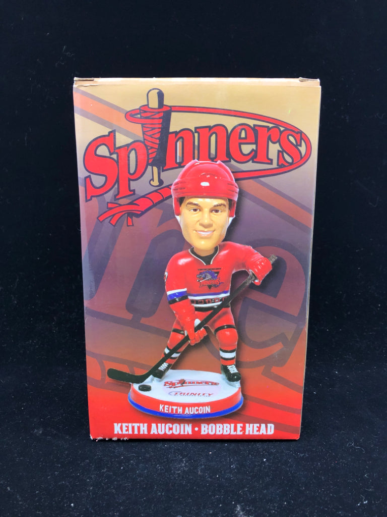 NIB KEITH AUCOIN SPINNERS BOBBLE HEAD.