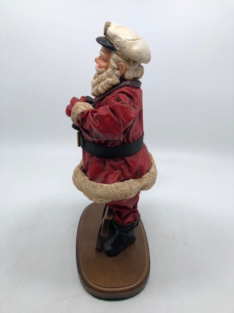 STANDING SANTA W/ SAILER HAT,W/ ANCHOR FIGURINE.