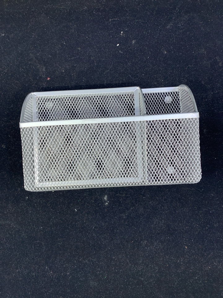 3 DIVIDED GREY MESH MAGNETIC ORGANIZER.