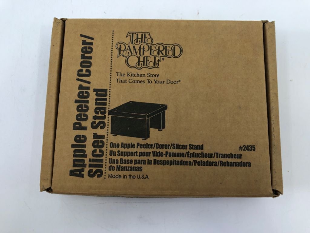 NIB APPLE PEELER STAND.