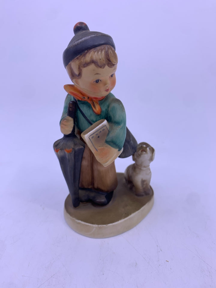 VTG "BACK TO SCHOOL" BOY WITH DOG.