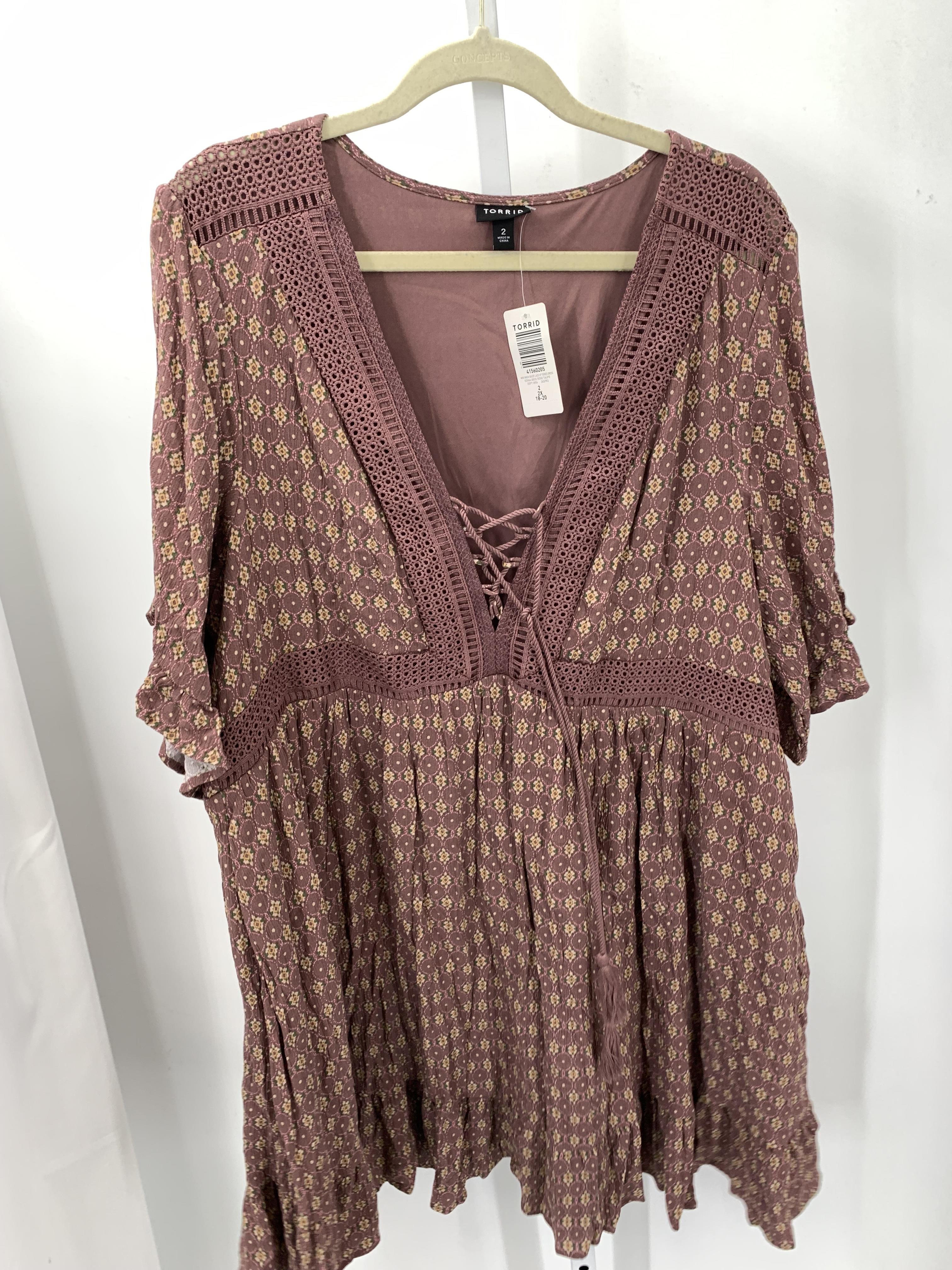 Torrid Size 2X Womens Short Sleeve Dress