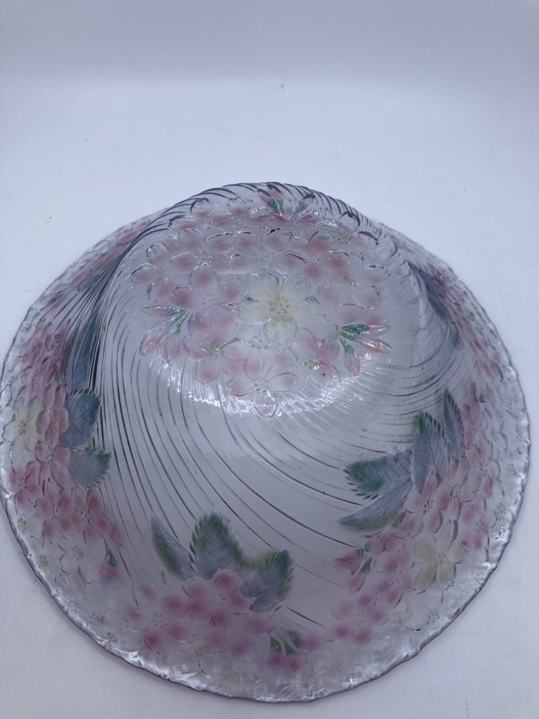 EMBOSSED FLORAL LARGE SERVER BOWL.