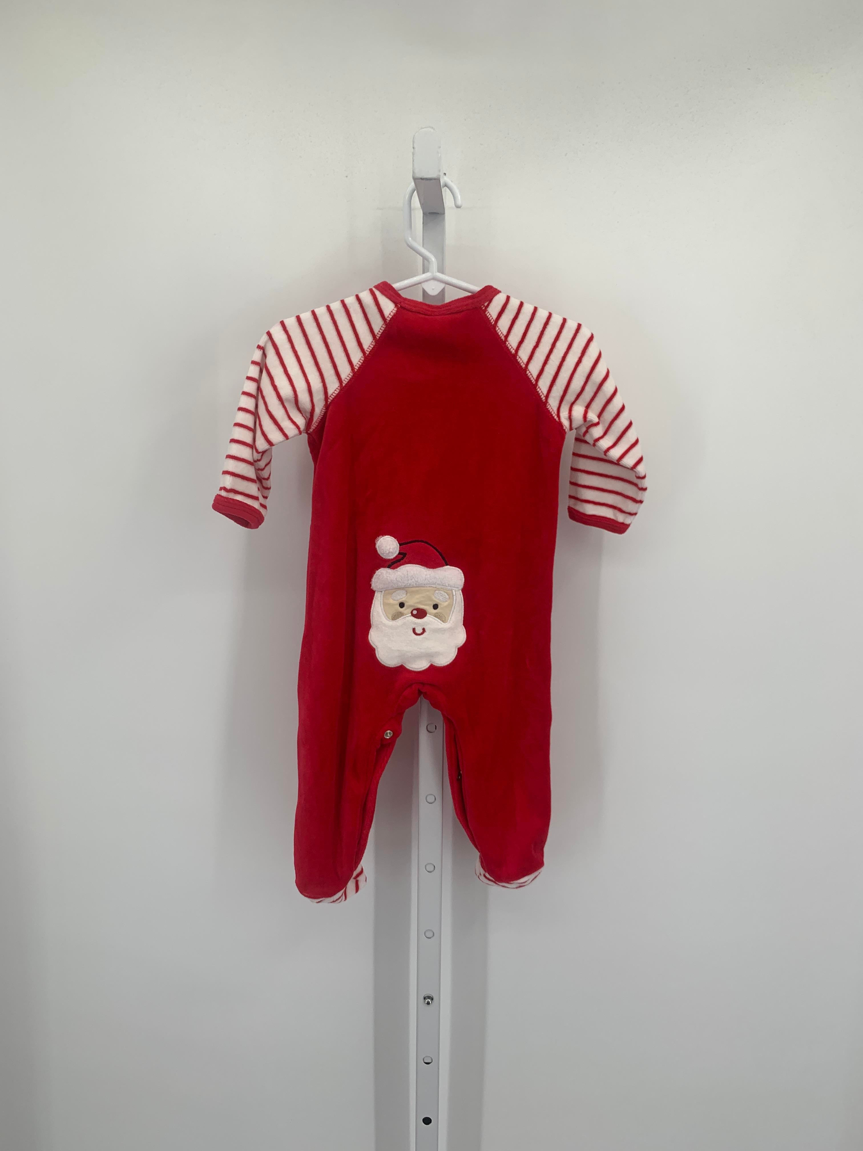 LONG SLV ROMPER FLEECE SANTA