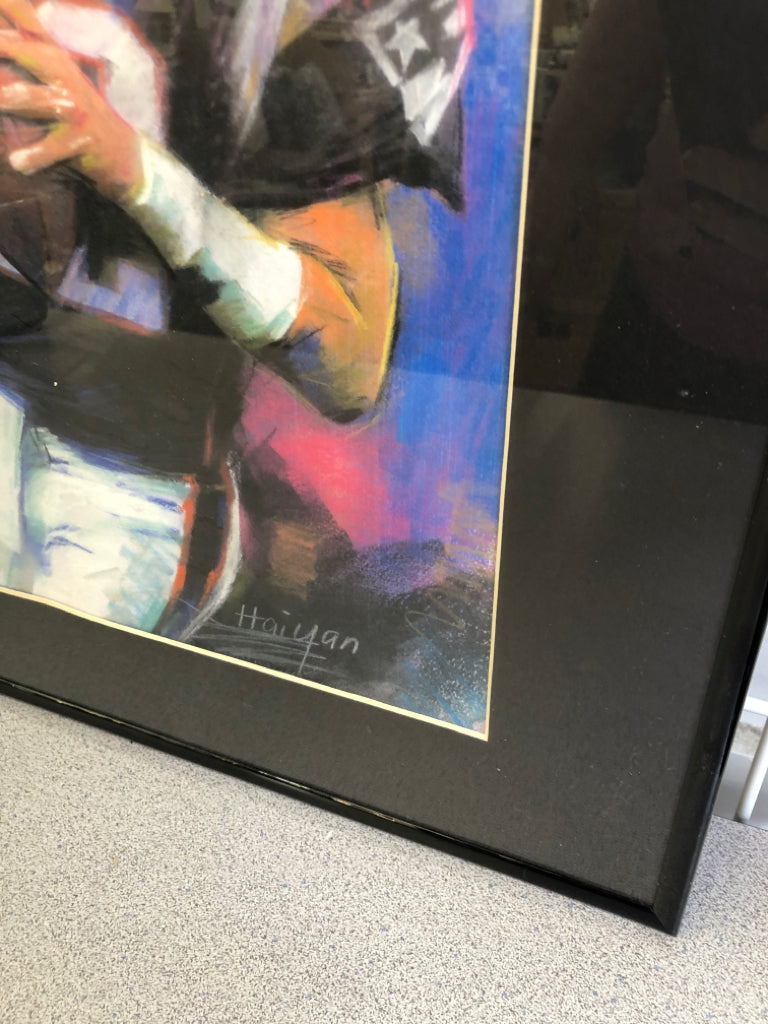 TOM BRADY FRAMED DRAWING.