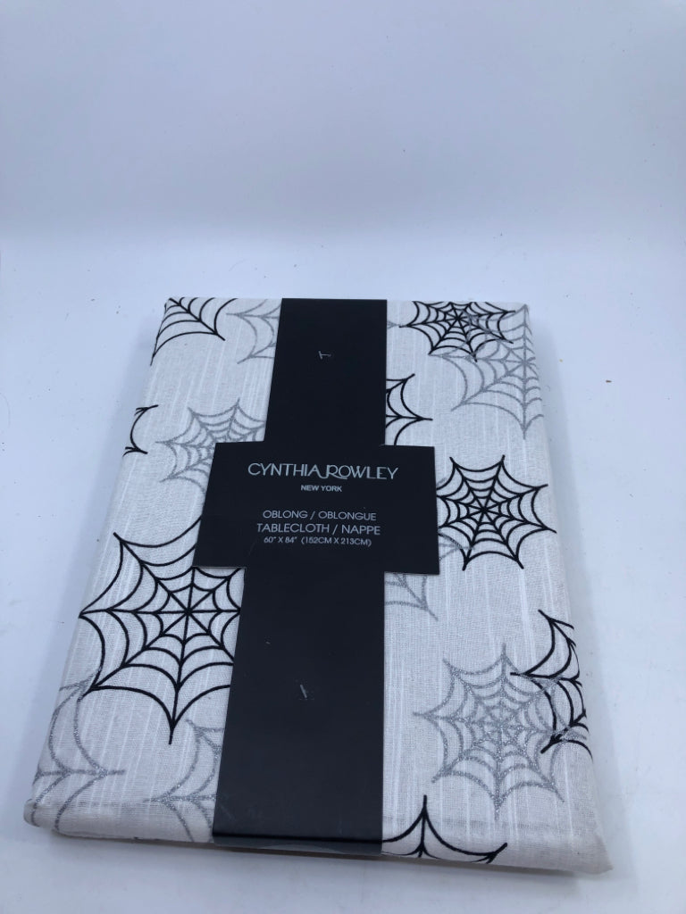 NIP CYNTHIA ROWLEY SPIDER WEB TABLECLOTH.
