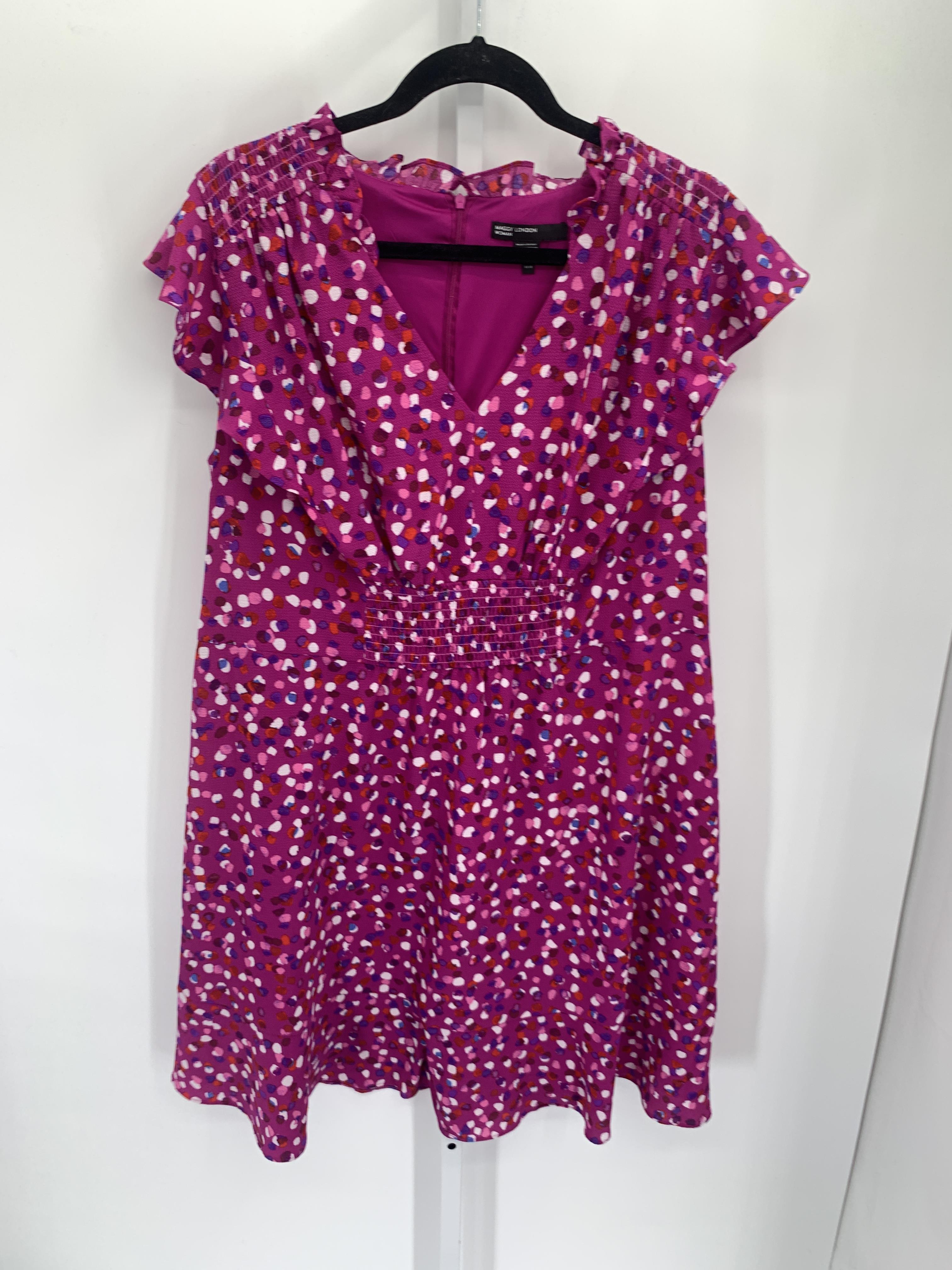 Maggy London Size 18 W Womens Short Sleeve Dress