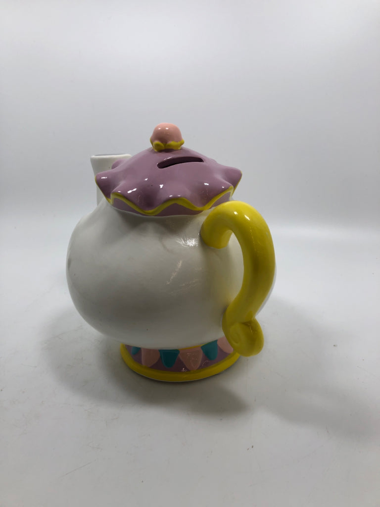 MRS POTTS DISNEY COIN BANK.