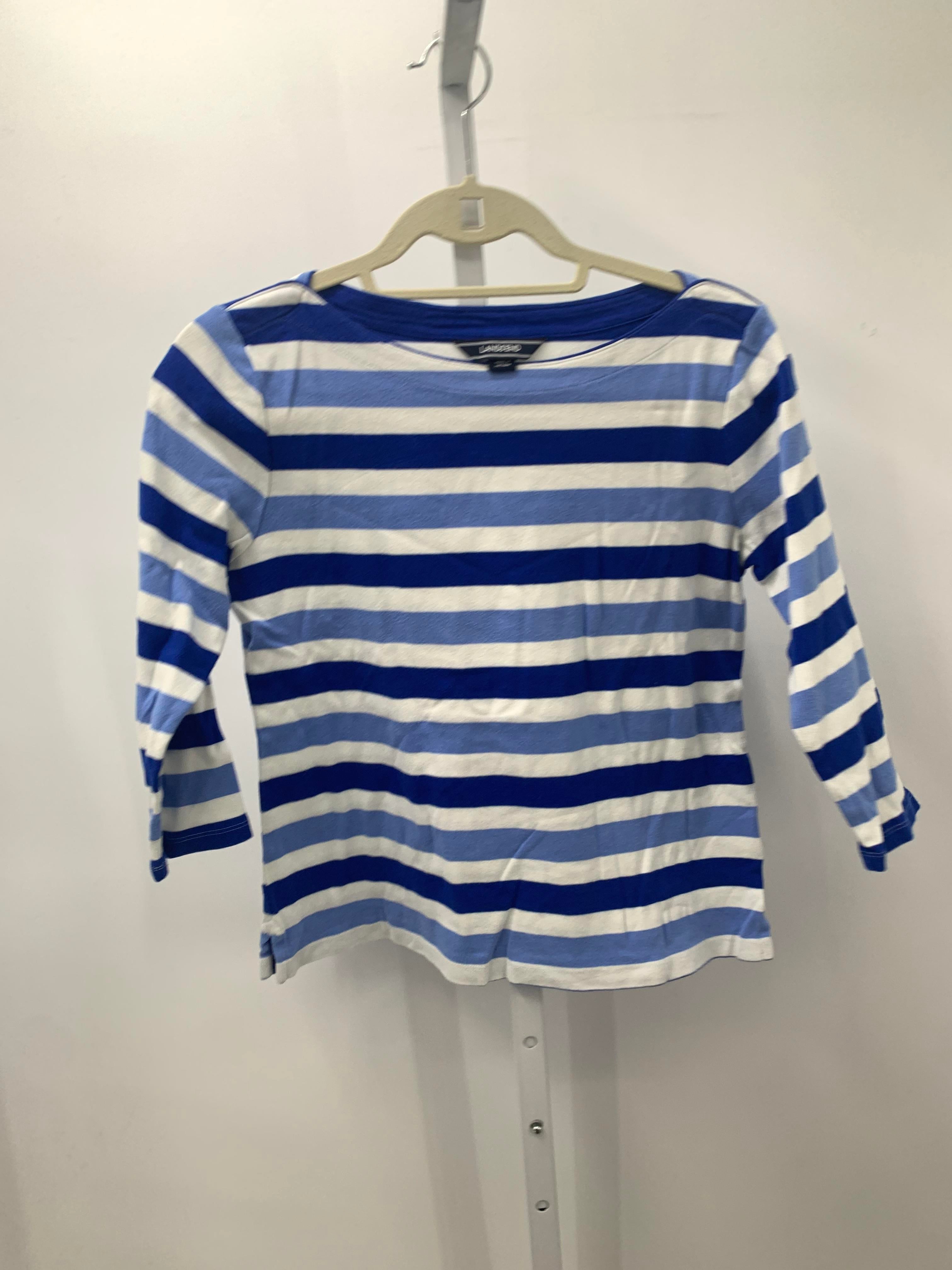 Lands End Size Small Misses 3/4 Sleeve Shirt