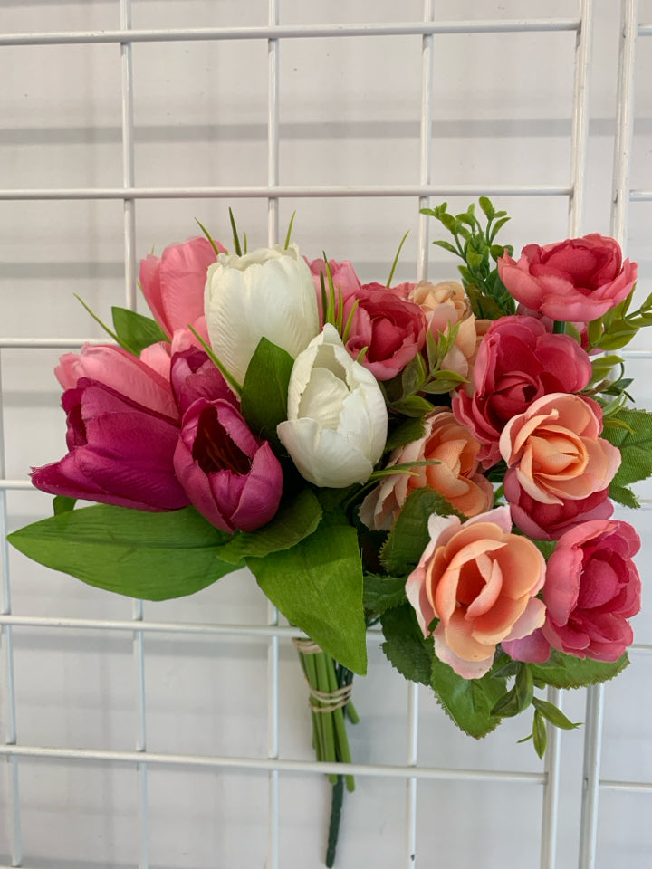FAUX PINK TULIP BOUQUET.