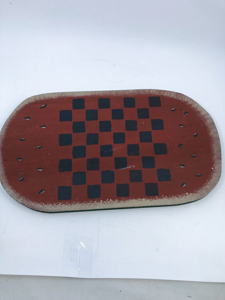 WATERMELON CHECKER BOARD WALL ART.