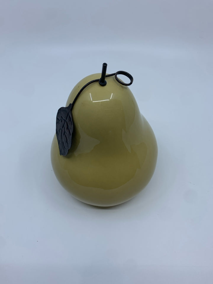 TAN CERAMIC PEAR.