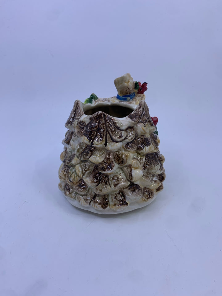 CERAMIC SNOWMAN CANDLE SHADE.