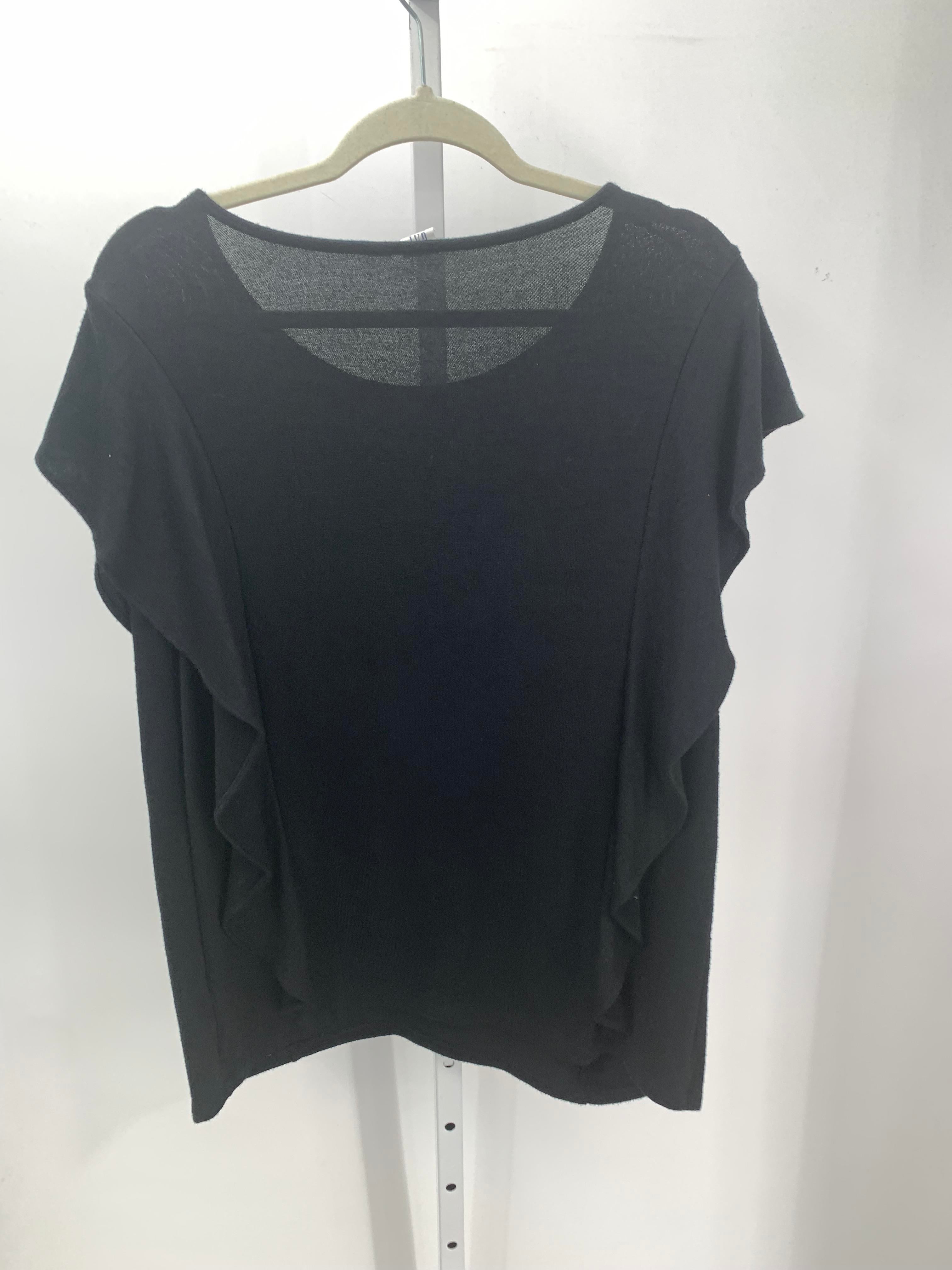 Gap Black Size Large Maternity Short Sleeve Shirt