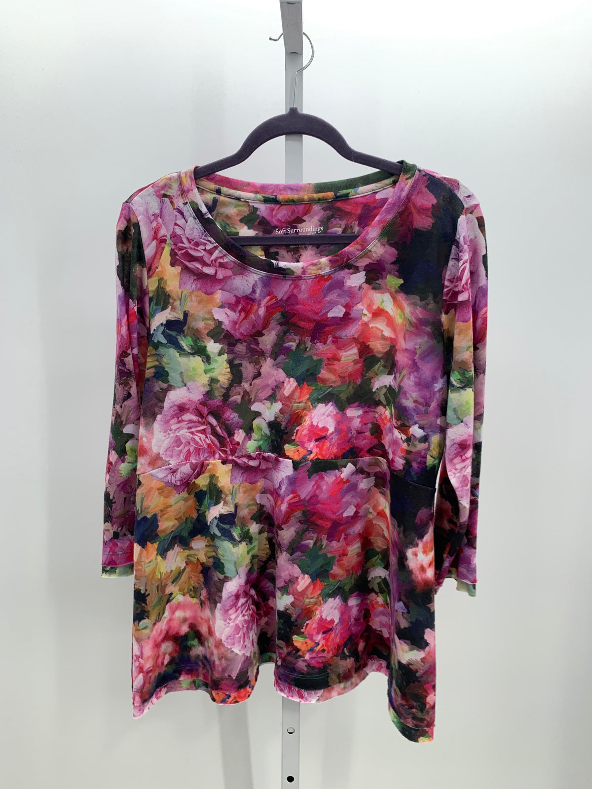 Soft Surroundings Size Medium Petite Petite 3/4 Sleeve Shirt
