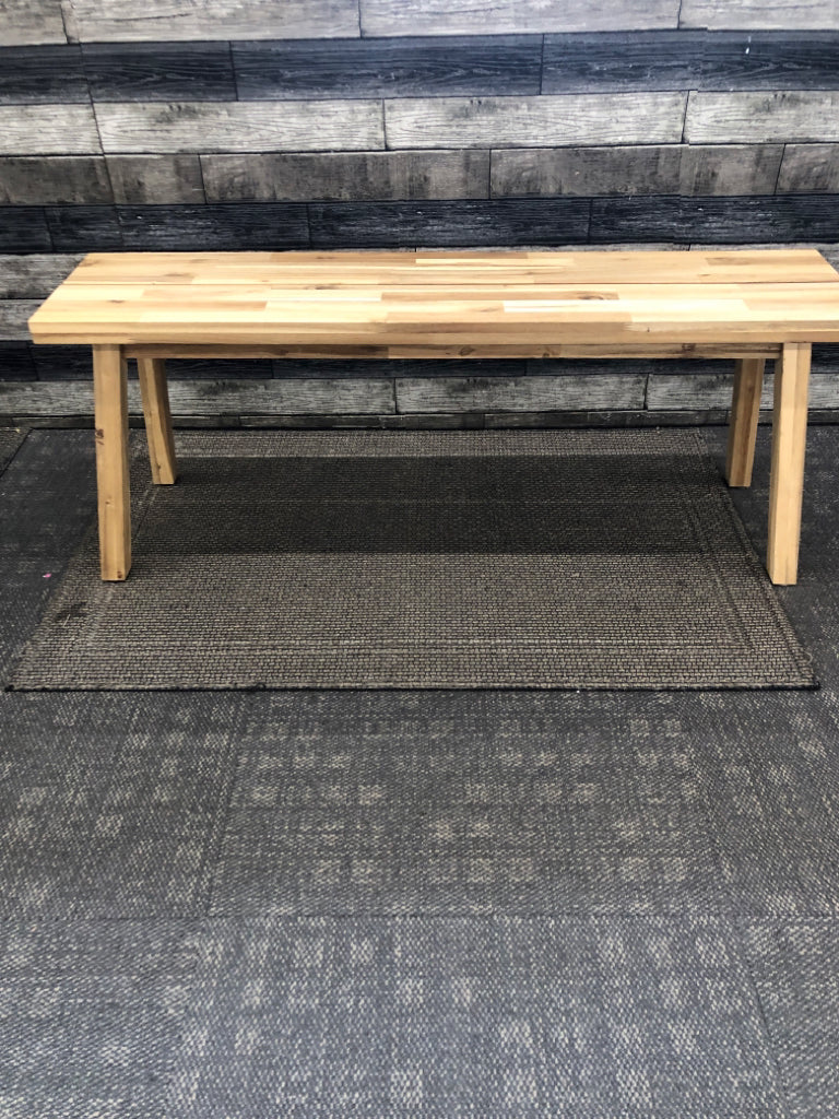 RUSTIC SOLID WOOD BENCH.