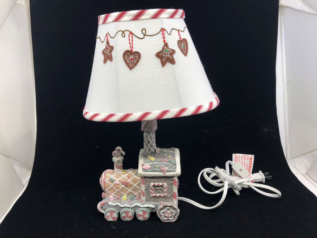 GINGERBREAD TRAIN LAMP.