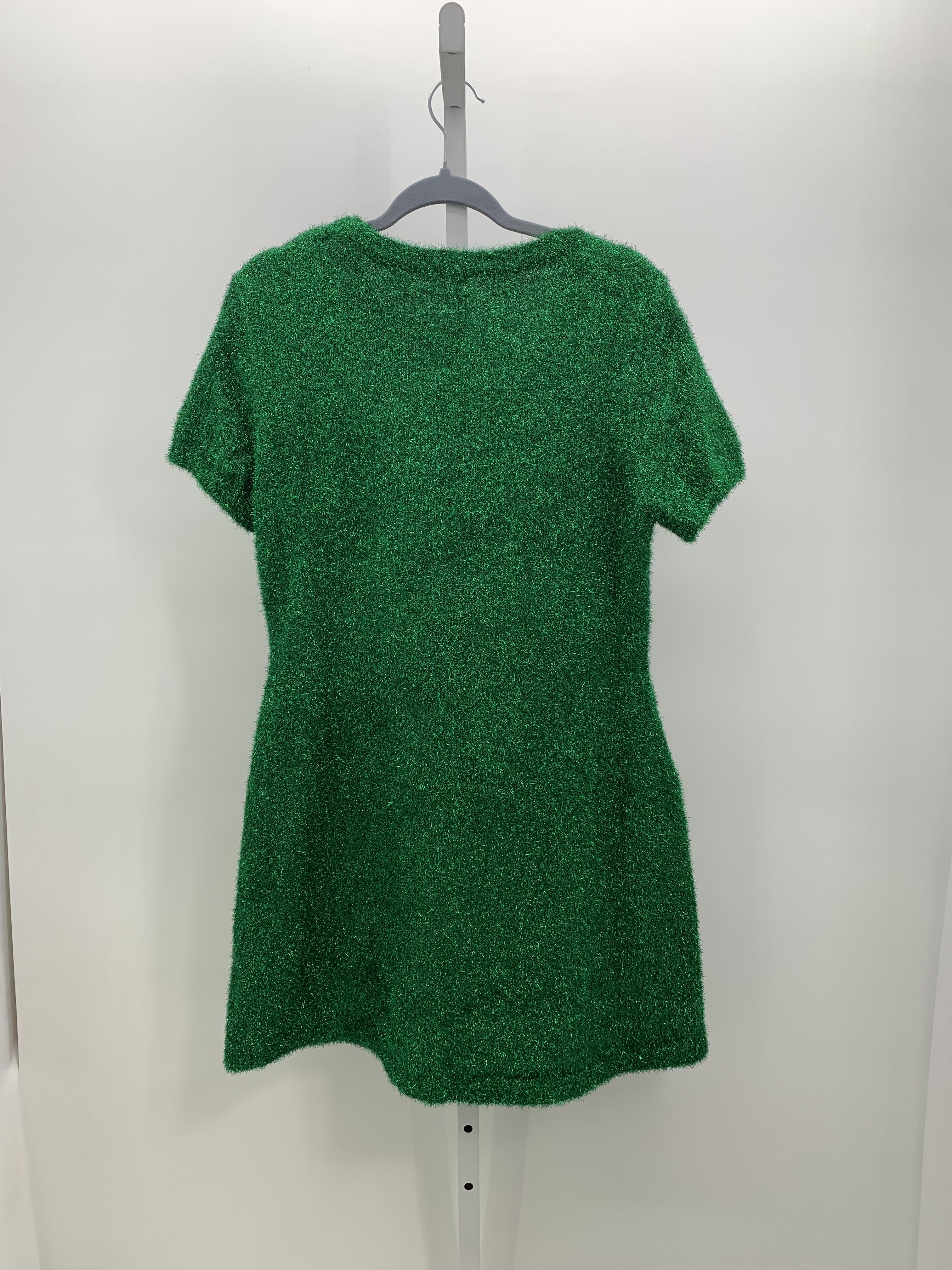 SHORT SLV XMAS TREE DRESS.