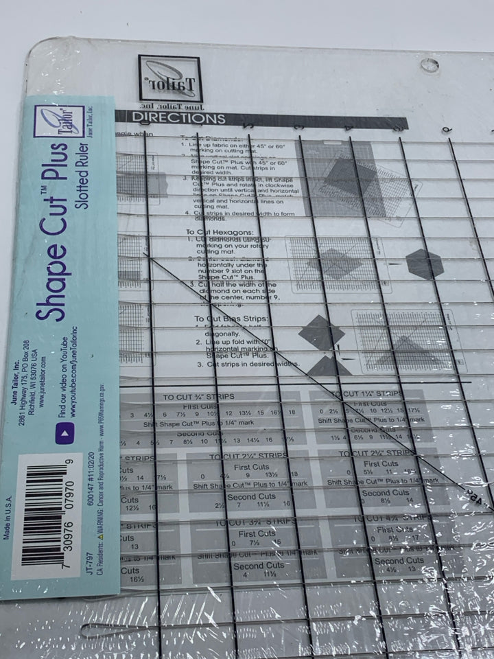 NIP SHAPE CUT SLOTTED RULER.
