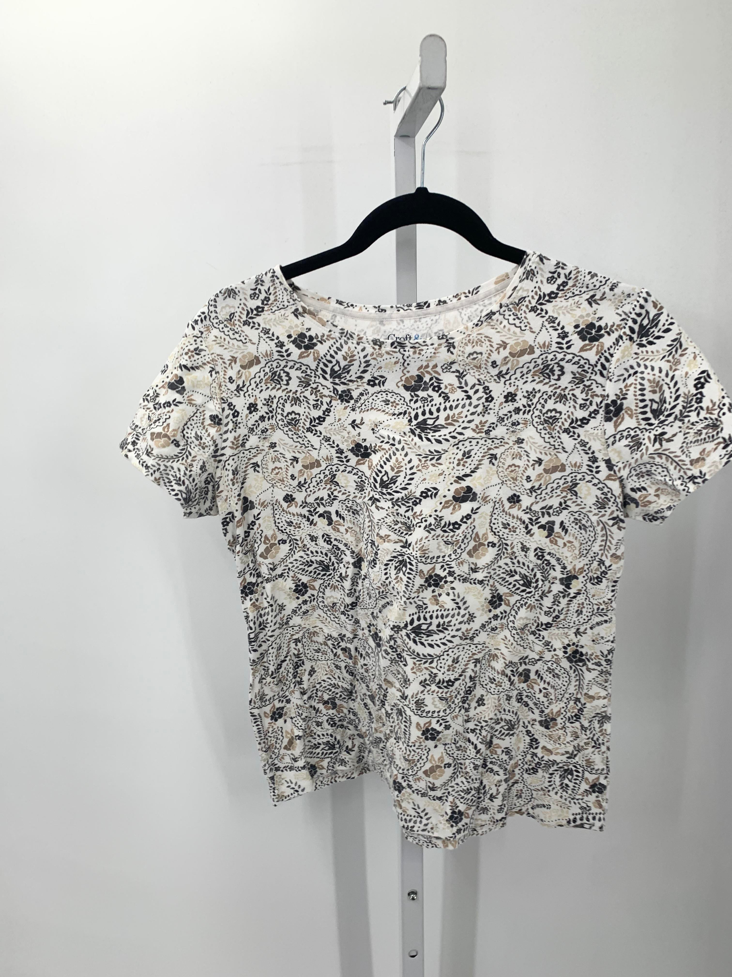 Croft & Barrow Size Small Misses Short Sleeve Shirt