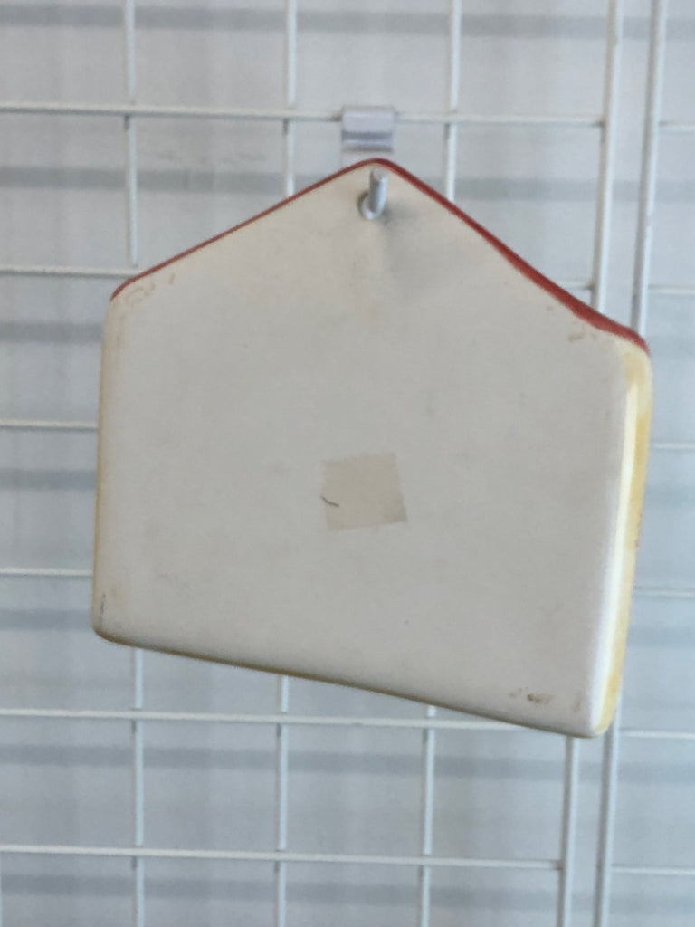 CERAMIC FLOWER PAINTED ENVELOPE WALL POCKET.
