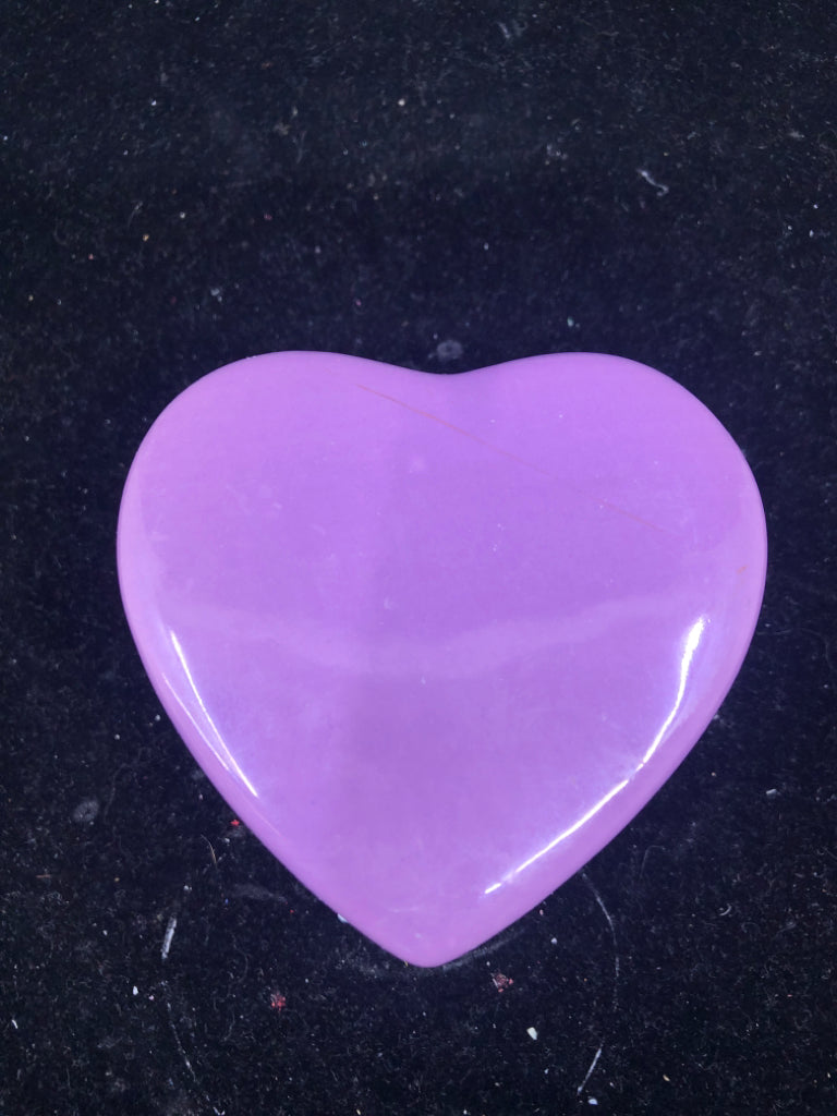 HANDMADE SOY WAX PURPLE HEART TRINKET BOX CANDLE.