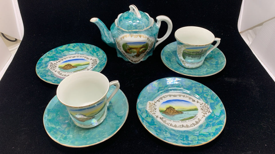 VTG 7PC COLLEEN BAWN ROCK KILLARNEY TEA SET.