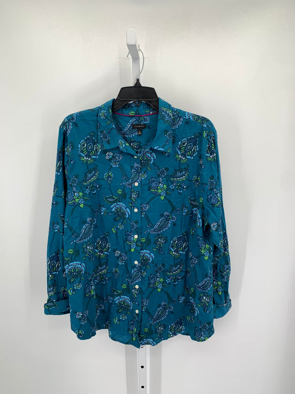 Talbots Size Extra Large Misses Long Sleeve Shirt