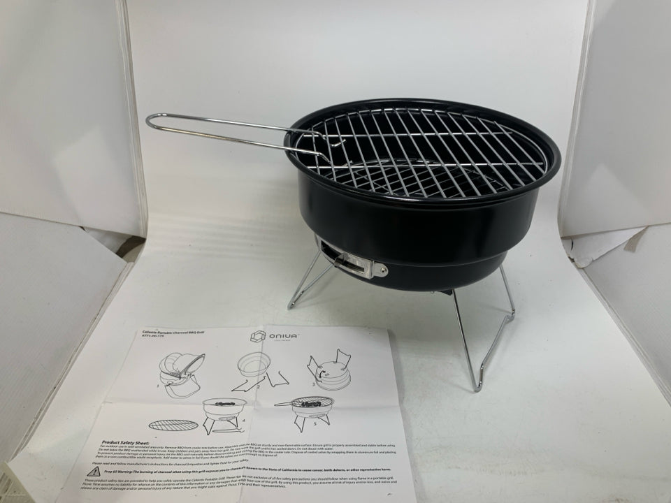 ONIVA CALIENTE PORTABLE CHARCOAL GRILL & COOLER TOTE.