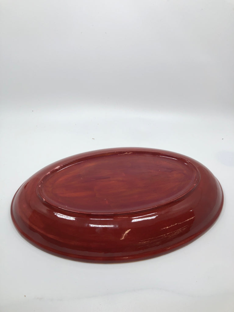 BRIGHT FLOWER OVAL DISH.