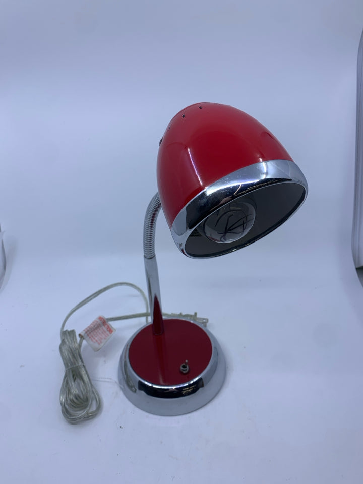 RED DESK LAMP.