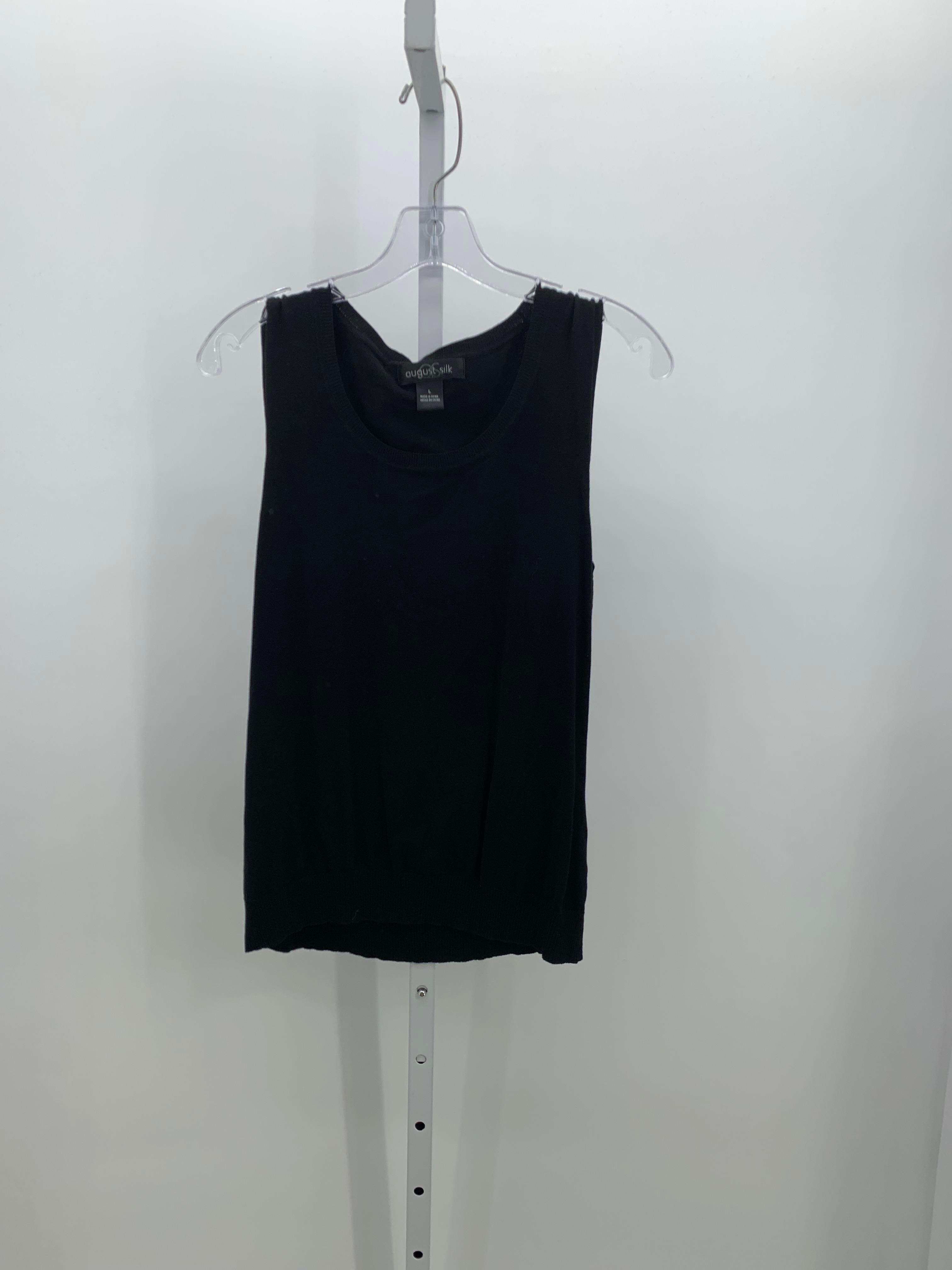 August Silk Size Large Misses Sleeveless Shirt