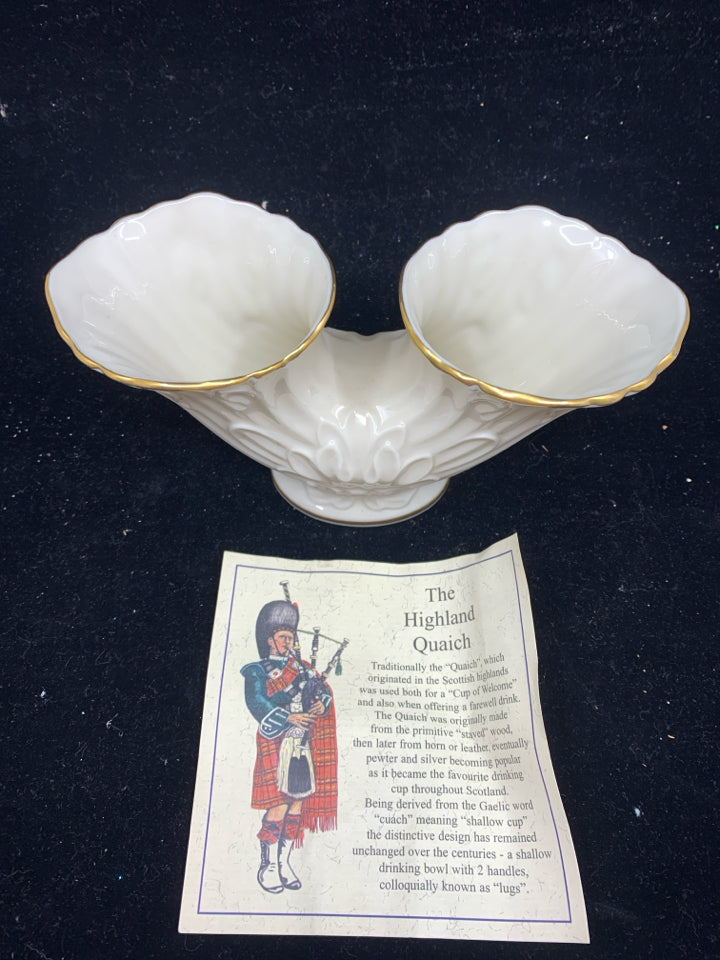 LENOX THE HIGHLAND QUAICH VASE/ CUP.