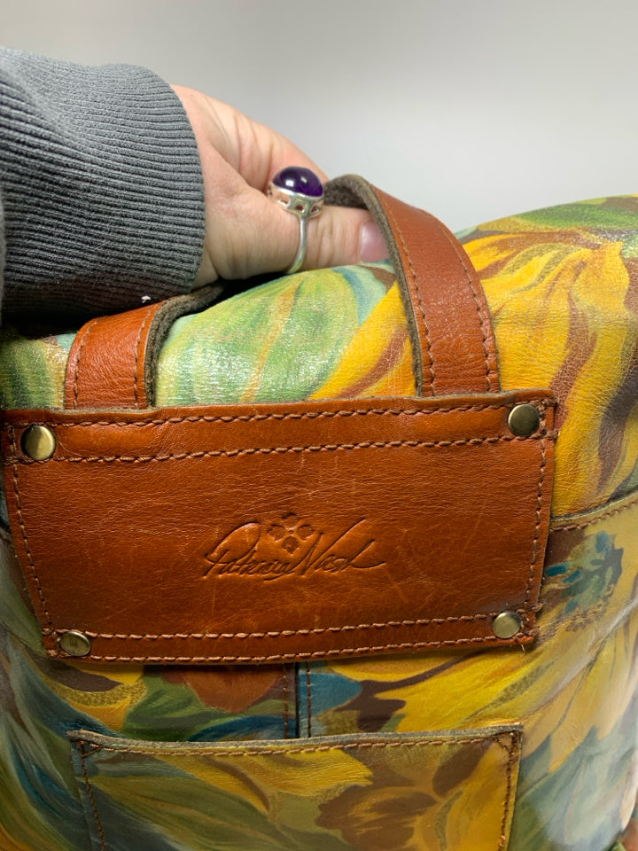 Patricia Nash Marigold Harvest Print Convertible Bag w/ Sleeper Bag