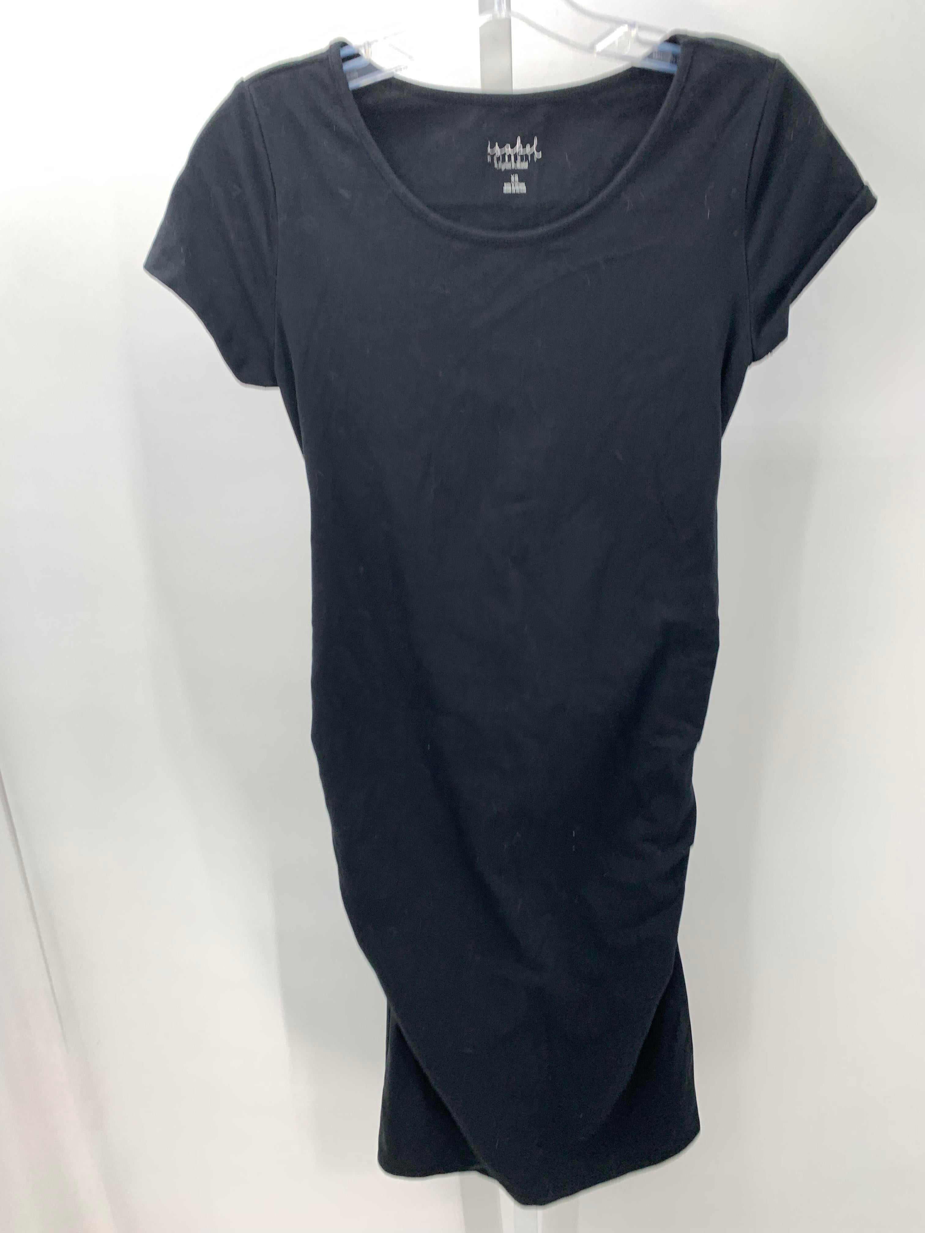 Isabel Black Size X Small Maternity Short Sleeve Dress