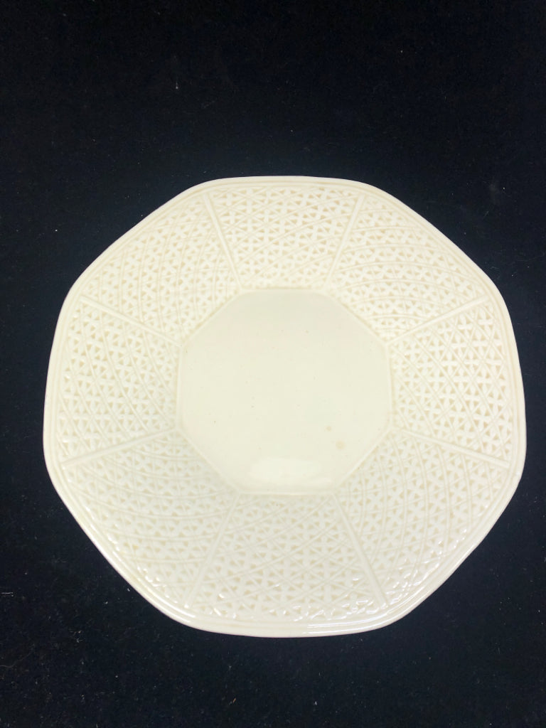BASKET WEAVE CERAMIC SERVING PLATE, GERMANY.